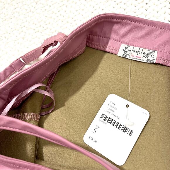 Free People Barbiecore SZ S Pink Faux Leather Mini Dress - Picture 9 of 9